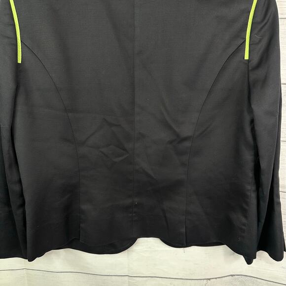 Carlisle Womens size 12 Vintage Military Utility Style Blazer Jacket Black Green - Picture 7 of 8